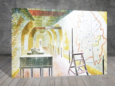 Eric Ravilious Nummer Eins Karte Korridor LEINWAND GEMÄLDE KUNSTDRUCK WAND 1358