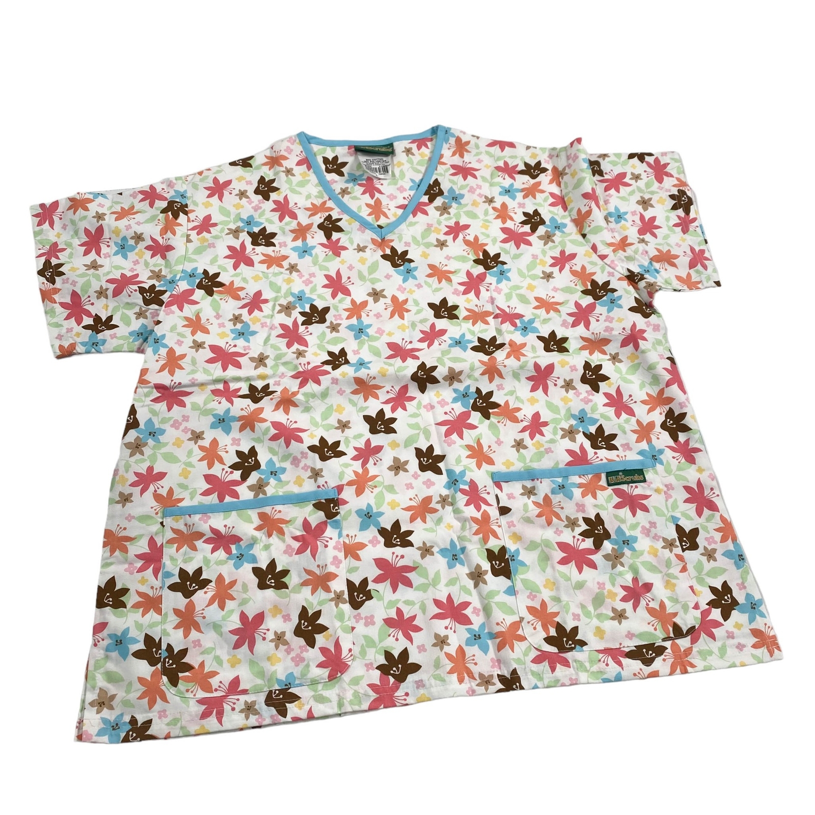 Lot 11 Floral Flowers Fruit Mixed Brands Large Scrub Tops eBay