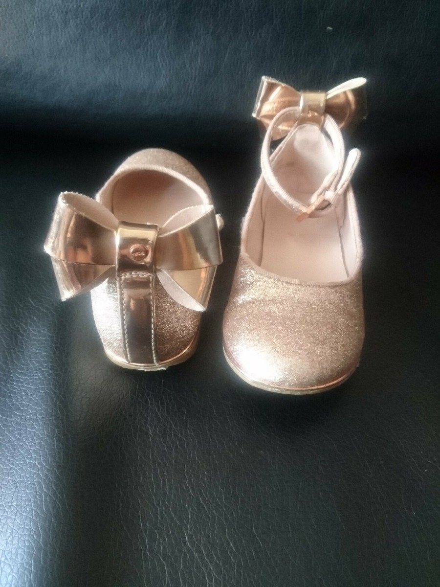 Girls Ted Baker Bow Sparkling Shoes Infant UK Size UK