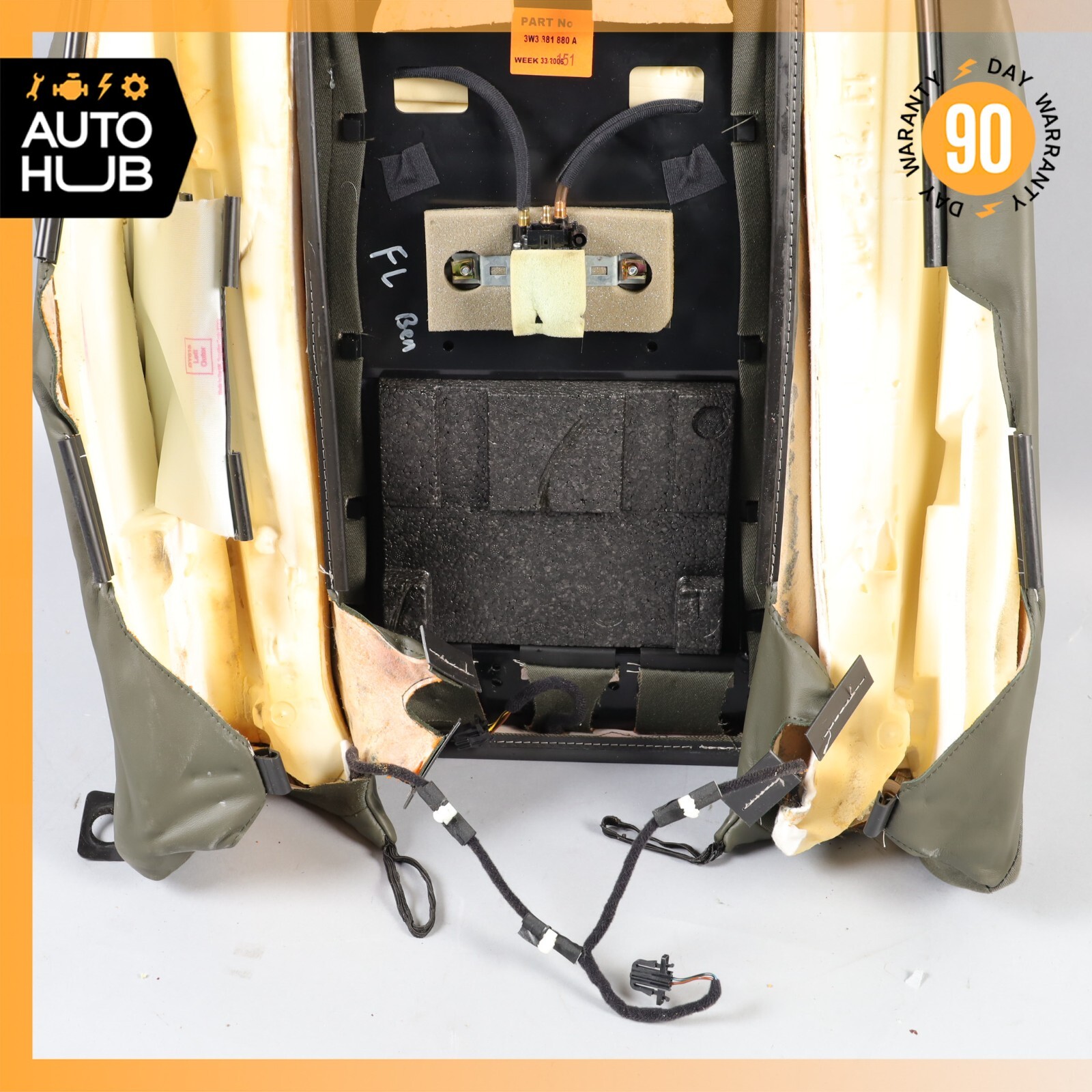 07-09 Bentley Continental GT GTC Front Left Side Seat Upper Back Cushion OEM