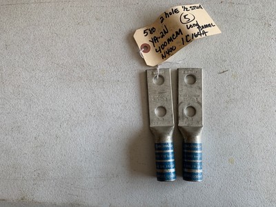 2x Burndy Blue Dies YA-2N N400 Compression Lug Connector 2 Hole 470/19