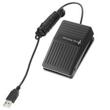 USB Foot Switch Pedal Control Computer HID Keyboard Mouse PC Game Black