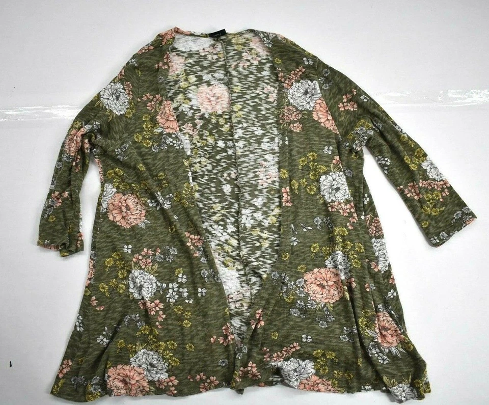 Lote De 3 Mono Cárdigan Tórrido Para Mujer Cuello Redondo Pierna Recta Frente Abierto 3 Foto 2 de 4