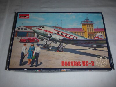 Douglas DC-3 American Trans World Airline 1/144 Scale New Model Kit RODEN 309