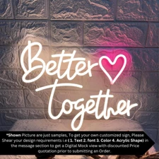 Custom Neon Sign - Personalized LED Acrylic Wall Décor - Your Own Neon Lights