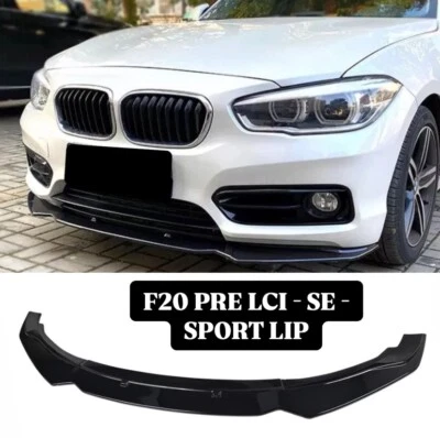 STM BMW 1 SERIES F20 F21 PRE LCI FRONT SPLITTER LIP SE SPORT STANDARD GLOSS BLACK