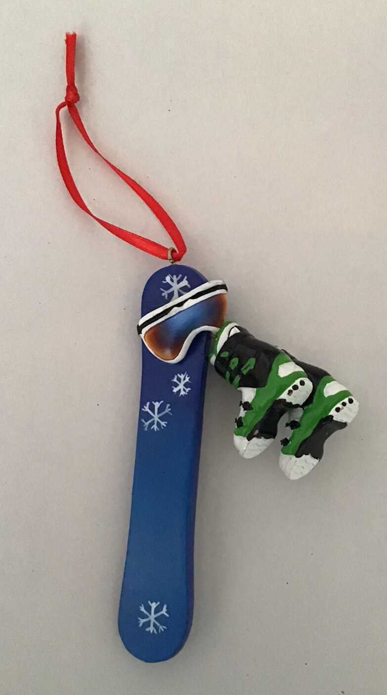 Snowboard Christmas Ornament Resin Kurt Adler New