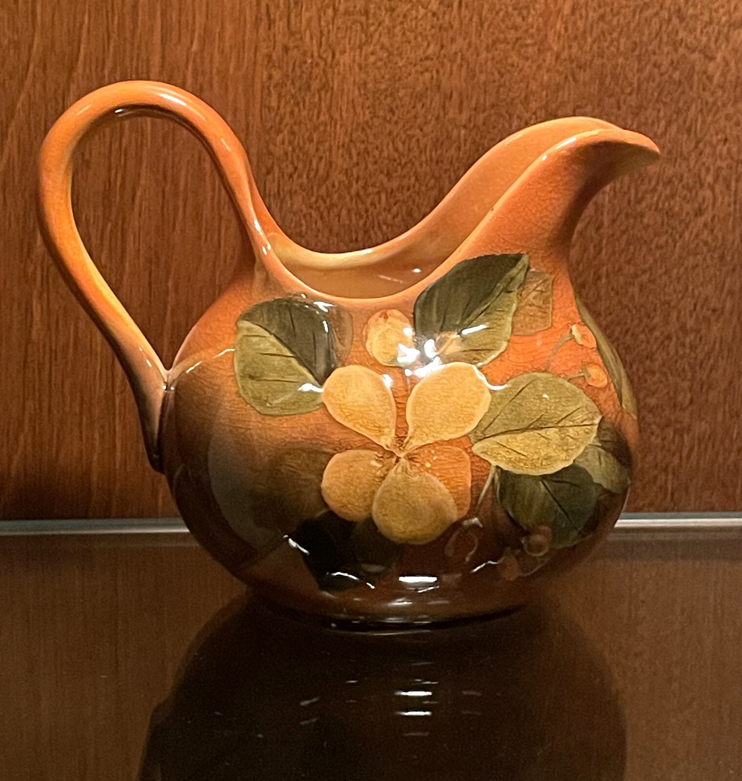 Antique 1892 Artist Signed Rookwood Pottery Creamer by Elizabeth Lincoln
