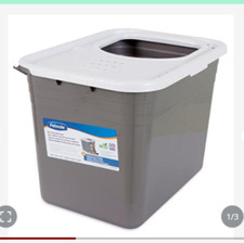 Petmate Top Entry Litter Cat Litter Box With Filter Lid To Clean Paws, MadeinUSA