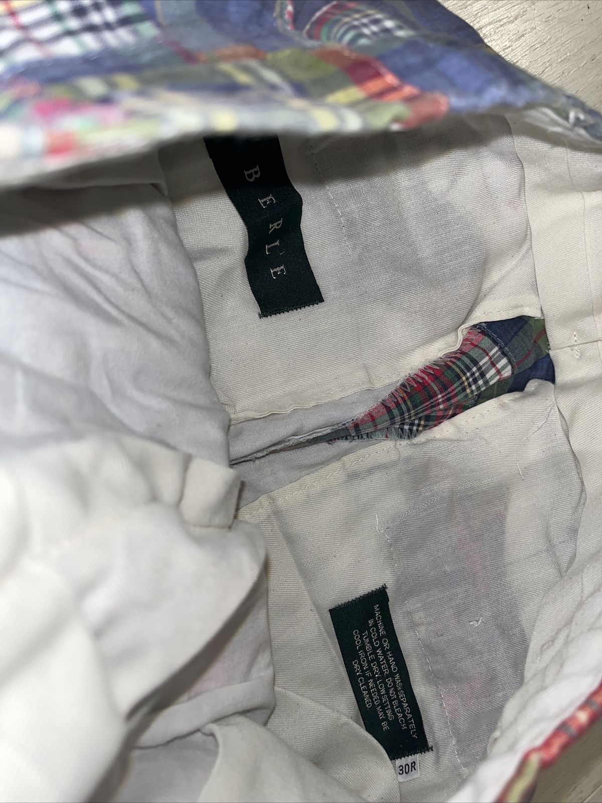 BERLE Patchwork Madras Multicolored Structured Go… - image 8