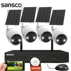 10CH Wireless Solar Powered CCTV Security System 4MP WiFi Camera Night Vision