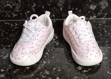 Carter s Girl Toddler Slip On Sneakers US 7 Pink Polka Dot SPARKLE /Brown Simple