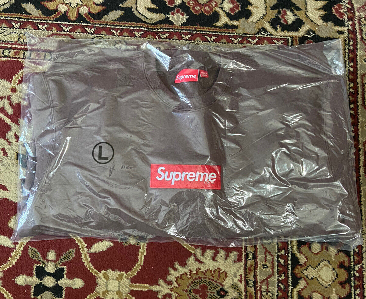 Supreme Box Logo Crewneck Sweatshirt Brown LARGE FW22 In Supreme Box Logo Crewneck Sweatshirt Brown LARGE FW22 In