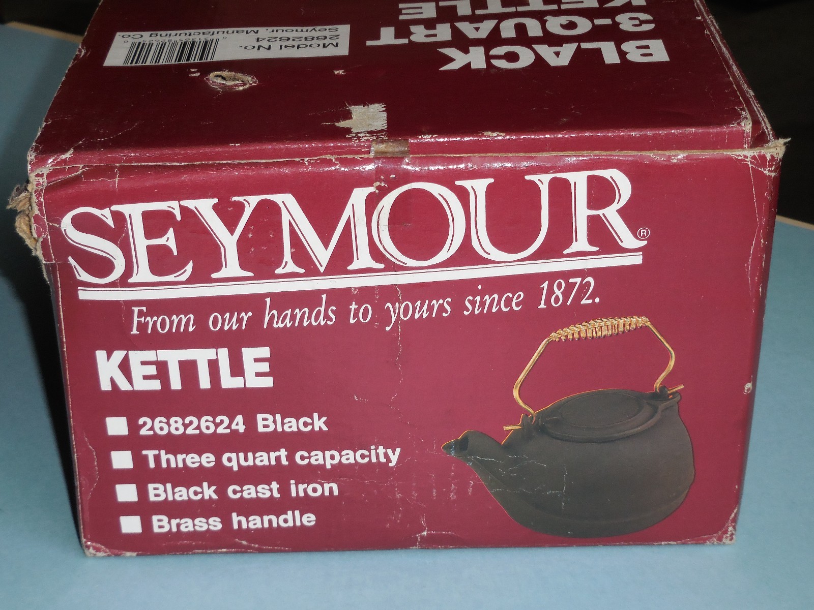 SEYMOUR 3 qt Cast Iron Stovetop Steamer / Humidifier Kettle Black