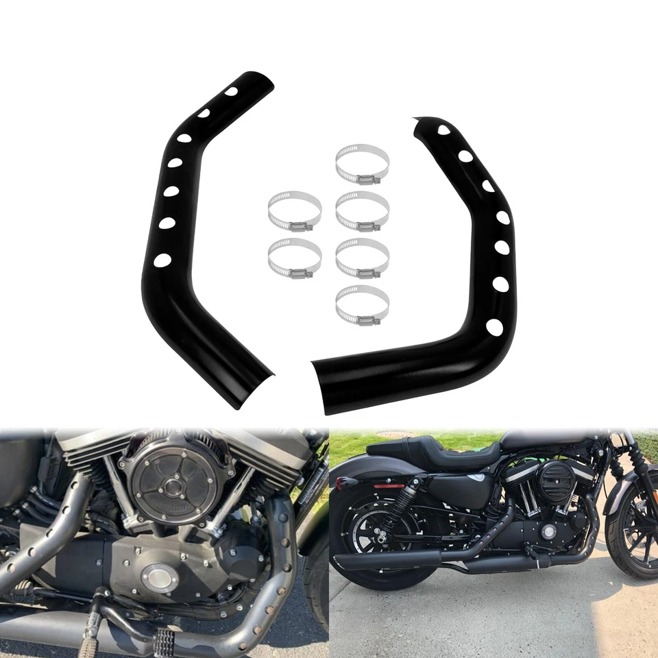 Tuyau d'échappement bouclier thermique silencieux housse pour Harley Sportster - Photo 1/4