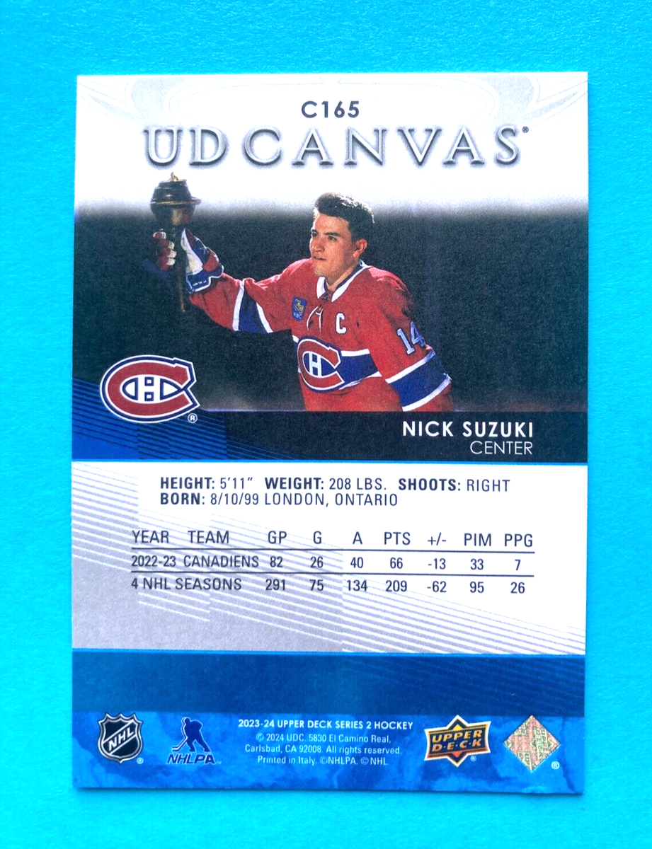 Nick Suzuki 2023-24 Upper Deck Series 2 UD Canvas #C165 Montreal