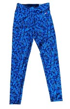 NEW Tommy Hilfiger Sport Women's Floral Blue Leggings Size XS 7/8 High Rise NWT