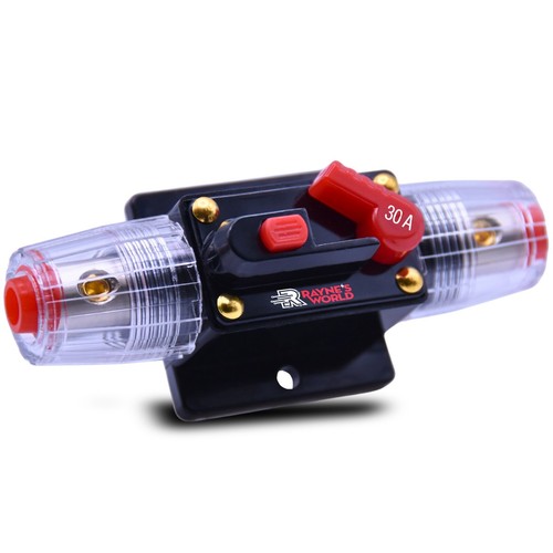 2 PACK 30 Amp Inline Waterproof Circuit Breaker Auto/Solar Manual Reset 12V-48V - Picture 2 of 8