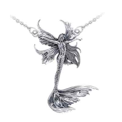 Amy Brown Meer Sprite Fairy 925 Sterlingsilber Halskette Fein Mermaid Schmuck