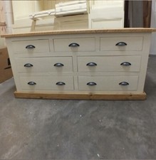 SHABBY CHIC PAINTED 7 DRAWER MULTI CHEST RUSTIC- BESPOKE SIZES COLOURS AVAILABLE