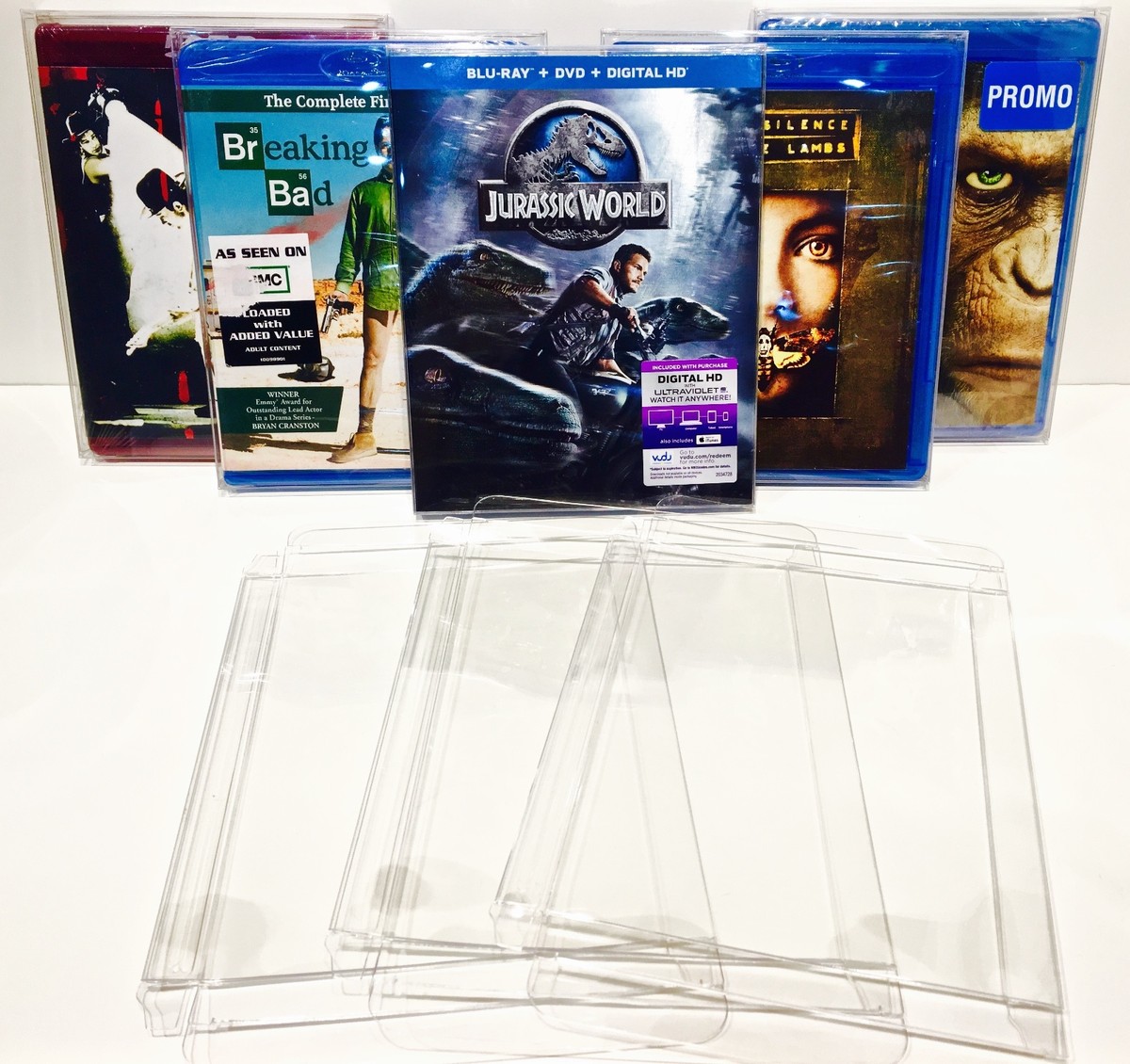 25 St Coperture Protettive Per Blu-Ray Box Grande Chiudibile Limpido - Foto 2