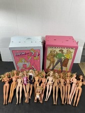 Lot of Mattel Barbie Dolls, 2 cases, and clothing unbranded -Vintage /Current