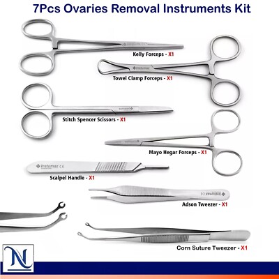 Spay Kit Instruments Labeled Dog Cat Pet Spay Kit Veterinary Surgical Instruments Set for Ovaries ...