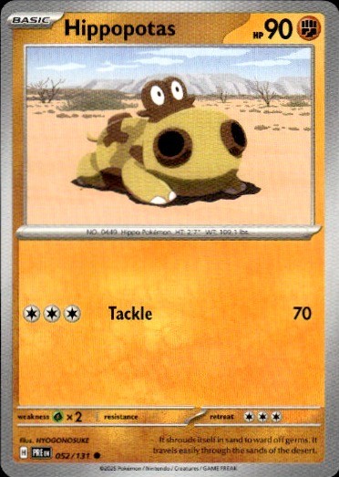 Hippopotas Common SV: Prismatic Evolutions 052/131 NM