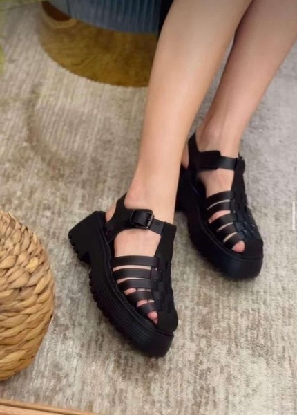 Women Tosca Blu Heels Black Leather 37