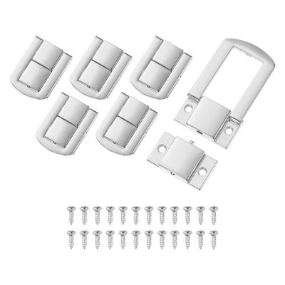 6-Pack Toggle Catch Lock, 1.7'' Metal Hasp Latch Clasp [Chrome Silver]