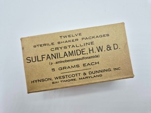 US WWII RARO Departamento Médico Sulfanilamida | Artículo del Departamento Médico #1463600