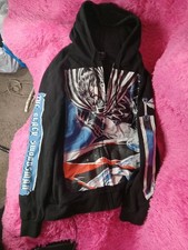 black Berserk Guts jumbo print full-zip hoodie with "The Black Swordsman Size L