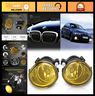 Premium Yellow Fog Lights for 2000-2006 BMW E46 E39 3 Series M3 M5 - 1 Pair