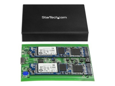 StarTech.com Dual M.2 Festplattengehäuse RAID NGFF SATA SSD Gehäuse USB 3.1 C