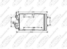 Fits VOLVO 940 Kombi Condenser 1990-1995