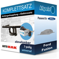 Für Ford Fusion 02- AUTO HAK Anhängerkupplung abnehmbar + 7polig E-Satz AHK