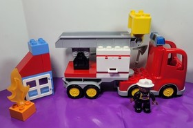 Lego Duplo 10592 Fire Truck Complete Set Fireman Firefighter Flame