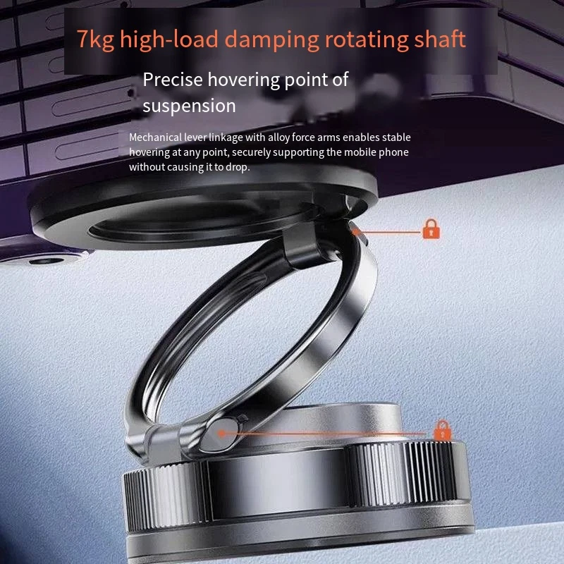 2Pcs Vacuum Magnetic Suction 2025 functional car central Control Phone Stand - Image 3 of 4
