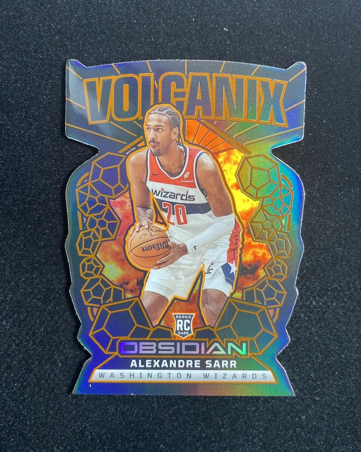 2024-25 Panini Obsidian Volcanix Die Cut Alexandre Sarr #7 RC Rookie VZ42