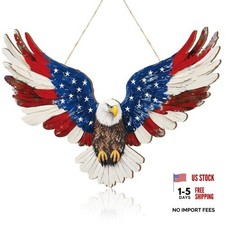 4th of July Eagle Wreath Hanging Door Sign 250th Anniversary Eagle Wreath