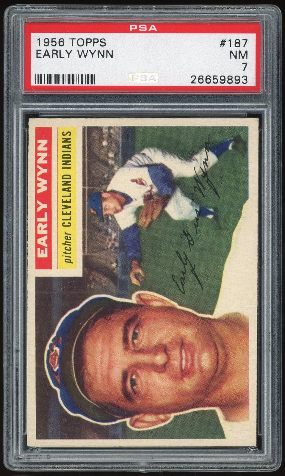 1956 Topps #187 Early Wynn PSA 7 *9893
