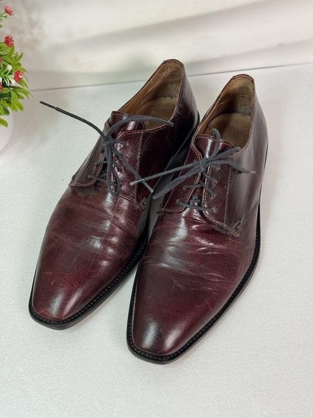 Men OXMOX Heels Burgundy Leather 40