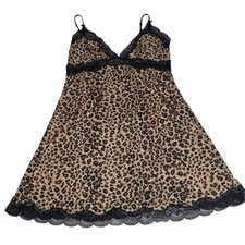 Collette By Collette Dinnigan Chemise Slip Dress Size 14 L Animal Print Leopard
