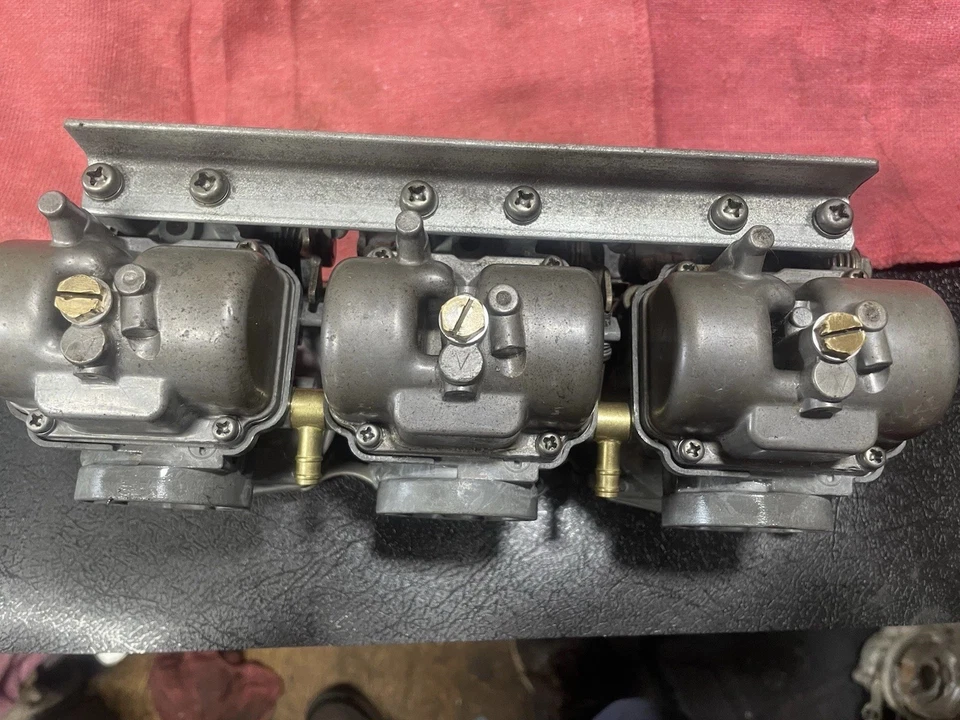 1978-1979 Yamaha XS750 XS 750 Triple Carb Carburetor OEM Sonic Cleaned - Image 3 of 4