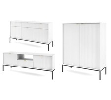 Wohnzimmer-Set Nova Wohnwand 3-teilig mit Sideboard MDF Farbe und Gestellfarbe w