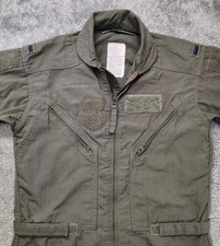 USAF CWU-27/P Pilot Flyers Coveralls FLIGHT SUIT Size 38L Sage Green Nomex NICE