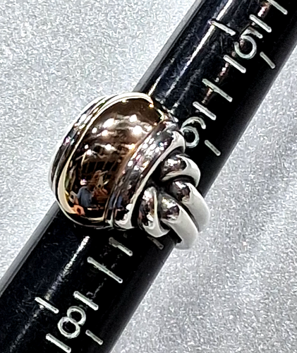 James Avery Sterling Silver 14k Large Knot Ring Gold Dome Size 6.5 Weight 17.4g - 第 9/24 張圖片
