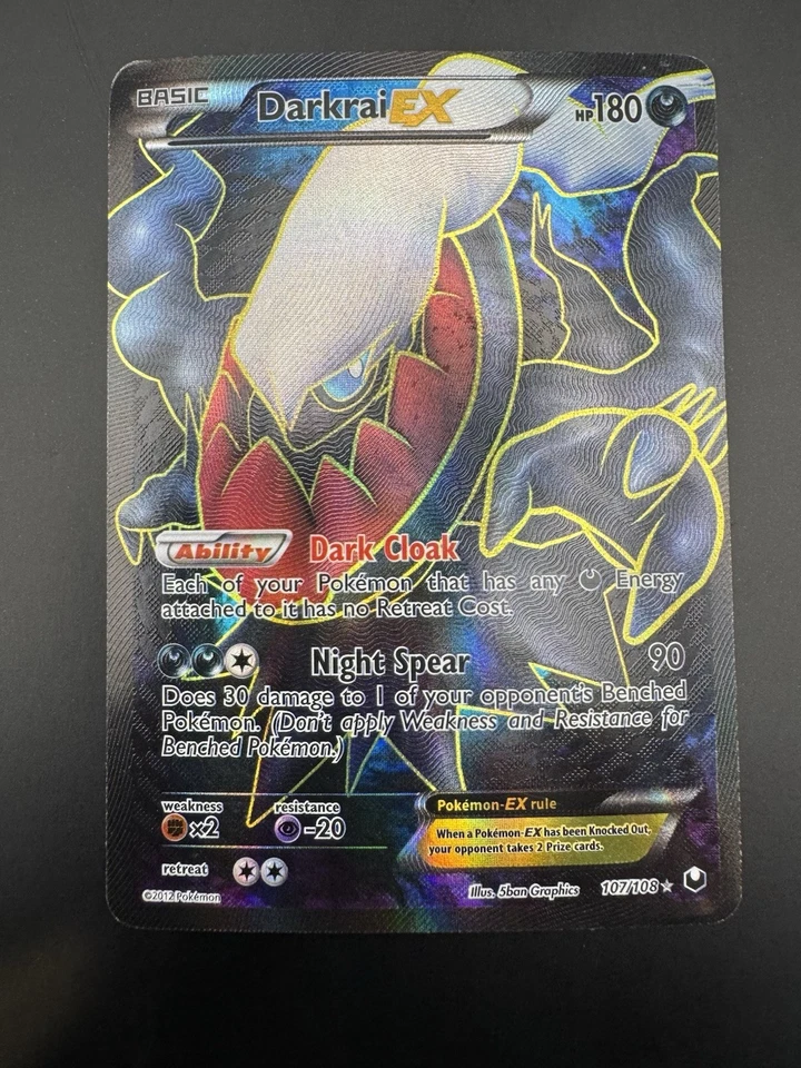 Darkrai EX Full Art 107/108 Pokemon Dark Explorers Ultra Rare Holo 2012 - Image 3 of 4