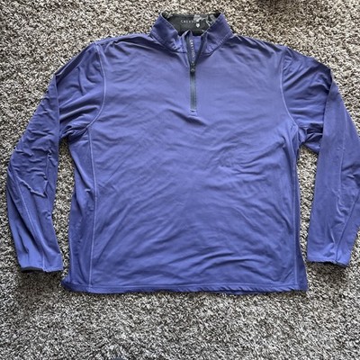 Greyson Tate Quarter Zip Men's Medium Wisteria Purple Long Sleeve Golf Stretch