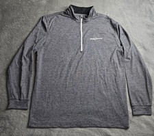 Straight Down 1/4 Zip Pullover Sweater Mens XL Grey Performance Golf Long Sleeve